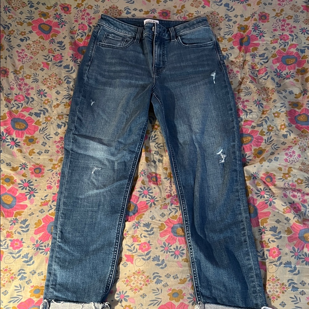 Stylish Distressed Blue Boyfriend Jeans